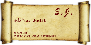 Süss Judit névjegykártya