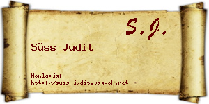 Süss Judit névjegykártya